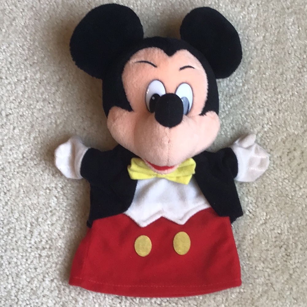 Vintage Mickey Mouse Plush Hand Puppet, 1993